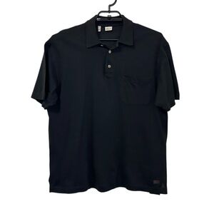 Brioni Sport Mens Short Sleeve Cotton Polo Shirt Sz Large Black Lightweight